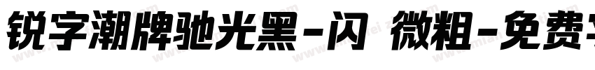 锐字潮牌驰光黑-闪 微粗字体转换